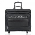 black italian leather laptop bag with trolley